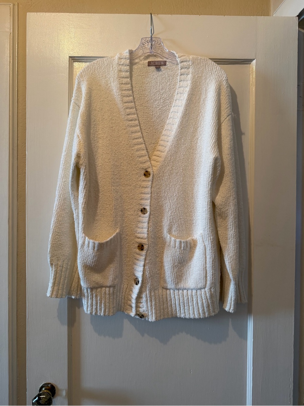 J. Crew Button-Front Cotton Blend Knit Cardigan
